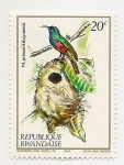 Stamps Rwanda -  Pájaros