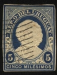 Stamps Uruguay -  El General Don José Gervasio Artigas en relieve.