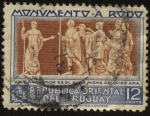 Stamps America - Uruguay -  Un gran amor es el alma misma de quien ama. Monumento al escritor José Enrique Rodó en Montevideo.