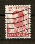 Stamps Europe - Denmark -  Centenario del nacimiento de Niels R. Finsen. (medico)