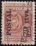 Stamps Ecuador -  SOBRESELLO POSTAL