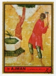 Stamps United Arab Emirates -  Pintura de la escuela de Moscú
