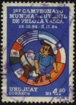 Stamps Uruguay -  Mascota del torneo y bandera de los países participantes del 1er. campeonato mundial juvenil de pelo