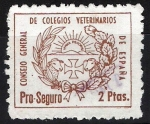 Stamps Spain -  Timbre Pro-Seguro Cnsejo General de Colegios Veterinarios. 2 ptas.