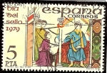 Sellos de Europa - Espa�a -  Día del Sello - Correo del Rey, siglo XIII