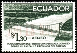 Stamps : America : Ecuador :  INAUGURACION DEL PUENTE