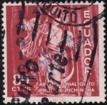 Stamps Ecuador -  arte colonial.Quito prov. de pichincha(DIA DEL EMPLEADO POSTAL)
