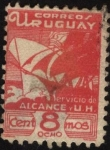 Sellos del Mundo : America : Uruguay : Late Fee Stamps. Sello de retardo. Servicio de Alcance y U.H. 
