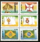 Sellos del Mundo : America : Brasil : Lubrapex 78 (brazilian flags)