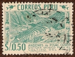 Stamps Peru -  Andenes de Pisac, Cusco