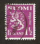 Stamps : Europe : Finland :  150 - leon rampante
