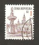 Sellos del Mundo : Europa : Repblica_Checa : vista de ceske budejovice