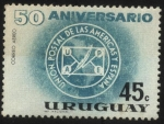 Sellos de America - Uruguay -  50 años de UPAE. Unión Postal de las Américas y España.