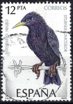 Stamps Spain -  2822 Pájaros. Estornino negro.
