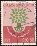 Stamps Ecuador -  Año internacional del refugiado
