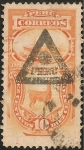 Stamps : America : Peru :  Sello de Multa con sobrecarga de Triangulo