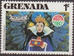 Stamps : America : Grenada :  Grenada 1980 Scott 1022 Sello Nuevo Disney Blancanieves y los 7 Enanitos 1c