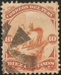 Stamps : America : Peru :  Series 1866 - 1874 emitidas por la American Bank Note Co.