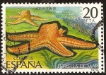 Stamps : Europe : Spain :  Invertebrados - Estrella de mar