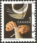 Stamps : America : Canada :  encuadernando un libro