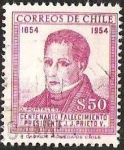 Stamps Chile -  CENTENARIO FALLECIMIENTO PRESIDENTE J. J  PRIETO - DIEGO PORTALES