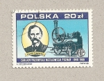 Sellos de Europa - Polonia -  Locomotora de  vapor de Hipólito Cegielski