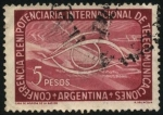 Stamps Argentina -  Conferencia Plenipotenciaria Internacional de Telecomunicaciones UIT que se realizó en Buenos Aires 