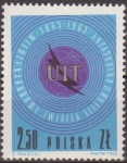 Stamps Poland -  Polonia 1965 Scott 1321 Sello Nuevo UIT Emblema Polska Poland Polen Pologne 