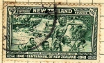Stamps New Zealand -  100 años establec. de los europeos en N. Zelanda