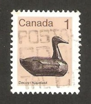 Stamps : America : Canada :  818 - objeto de patrimonio, señuelo