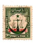 Stamps : Asia : Pakistan :  Sello de Servicios