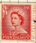 Stamps New Zealand -  Reina Isabel