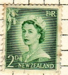 Stamps New Zealand -  Reina  Isabel