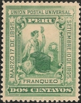 Stamps Peru -  Revolución contra el General Cáceres