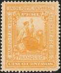 Stamps Peru -  Revolución contra el General Cáceres