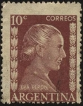 Stamps Argentina -  Eva Perón. 
