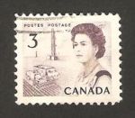 Stamps : America : Canada :  reina elizabeth II y pradera
