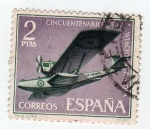 Stamps : Europe : Spain :  Cincuentenario de la aviación
