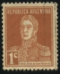 Stamps Argentina -  Libertador General San Martín. 