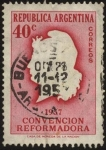 Stamps Argentina -  Reforma constitucional en la Argentina en el año 1957. Convención reformadora. 