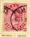 Stamps : Europe : Malta :  Posesion Inglesa edicion 1885