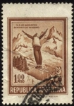 Stamps Argentina -  Salto de esquí, deportes de invierno en San Carlos de Bariloche en la provincia de Río Negro. 