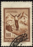 Stamps America - Argentina -  Salto de esquí, deportes de invierno en San Carlos de Bariloche en la provincia de Río Negro. 