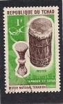 Stamps Chad -  tambour et siege