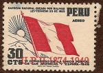 Stamps Peru -  Bandera Nacional Creada por Bolívar - Ley feb. 25 de 1825