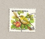 Stamps South Korea -  Ave Zosterops japoninca