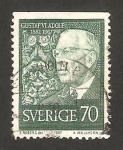 Sellos de Europa - Suecia -  85 anivº del rey gustave VI adolphe