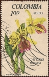 Stamps Colombia -  Serie Orquídeas: Cattleya dowiana aurea