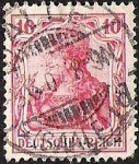 Stamps Germany -  DEUTSCHES REICH- IMAGEN SIMBOLICA DE GERMANIA SEGUN RETRATO DE ANNA FUHRING