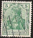 Stamps Germany -  DEUTSCHES REICH- IMAGEN SIMBOLICA DE GERMANIA SEGUN RETRATO DE ANNA FUHRING